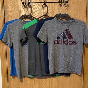 Bundle of 5 Youth M (8/10) Adidas Athletic Tees